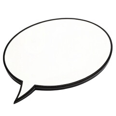 Blank comic book text bubble isolated on transparent background  
