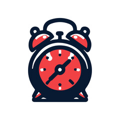 Vintage alarm clock illustration with bold colors, symbolizing time management and urgency