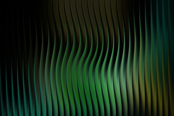 Abstract wavy vertical lines with green and brown gradient