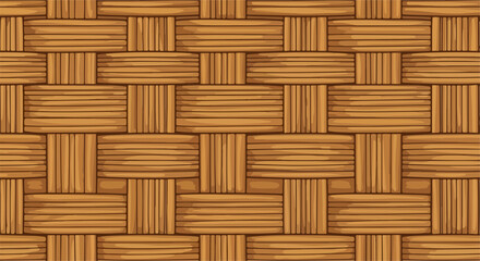 Woven background provides textured surface with interlaced bamboo fibers, which are creating natural pattern. Woven background offers wood and fiber texture, giving rustic and handmade feel,