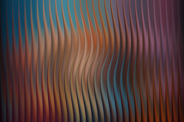 Abstract wavy vertical lines with warm and cool color gradient