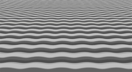 Obraz premium Abstract corrugated pattern creates optical illusion, with light and shadow defining its unique texture. Corrugated material forms repeating waves.