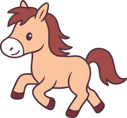 かわいい馬のベクターイラスト素材
