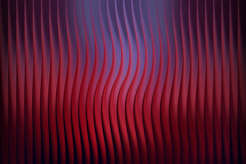 Abstract wavy vertical lines with red and blue gradient
