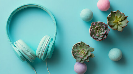 Mindful Desk Setup for Workplace Mental Health with Small Succulents Stress-Reli