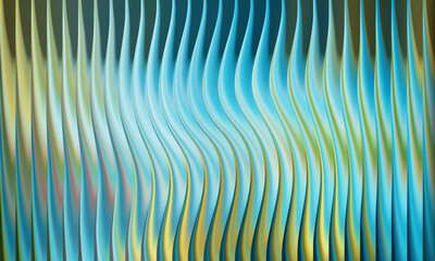 Abstract wavy blue and yellow vertical lines background