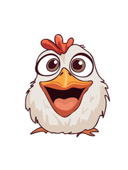 Vector illustration cheerful little chick for kids design