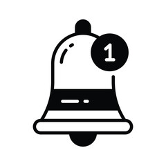 Creatively crafted notification bell in modern design style