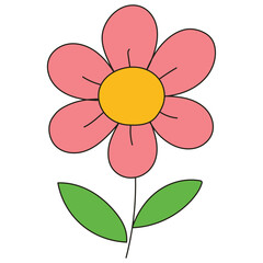 Flower icon. Flat illustration of flower vector icon