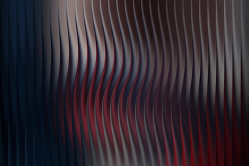 Abstract background with vertical wavy lines and metallic texture