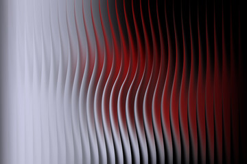Abstract wavy lines with red and white gradient effect