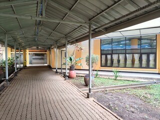 background of the corridor at the training institute
