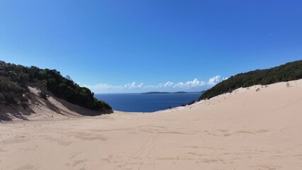 Aerial footage of Rainbow Beach Queensland, Australia