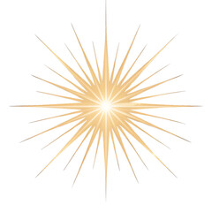 Fototapeta premium Radiant golden starburst with sparkling light, perfect for adding festive cheer to your designs or creating elegant holiday backgrounds with shimmering elegance