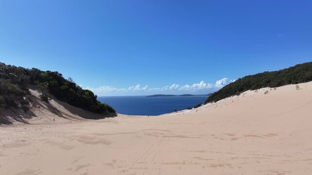 Aerial footage of Rainbow Beach Queensland, Australia