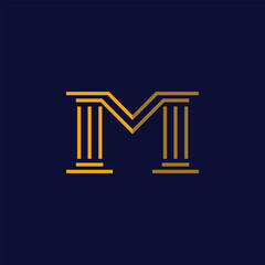 Letter M Column Law and Justice logo