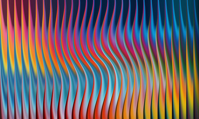 Abstract wavy lines with vibrant rainbow colors, a futuristic background