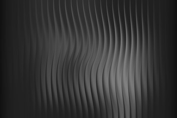 Obraz premium Abstract dark gray wavy vertical lines background texture