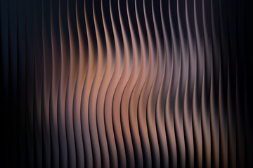 Abstract wavy vertical lines with warm and cool color gradient