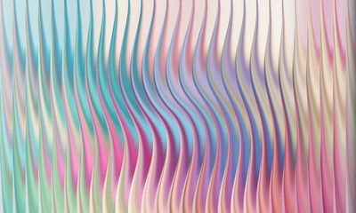 Abstract wavy iridescent background with pastel colors