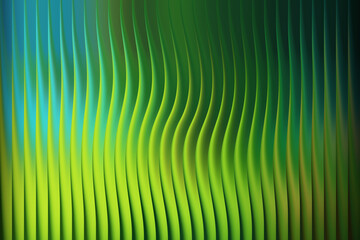 Abstract wavy green and blue vertical lines background