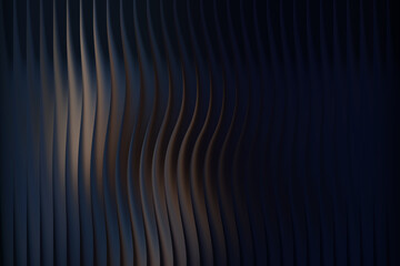 Abstract wavy vertical lines with a dark blue and gold gradient