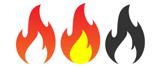 fire flames set.fire icon. vector illustration of fire flame png 
