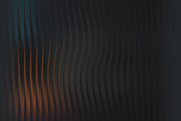Abstract dark background with vertical wavy lines and subtle orange glow