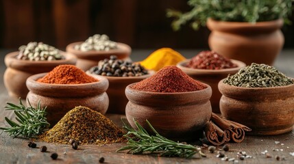 Colorful spice selection