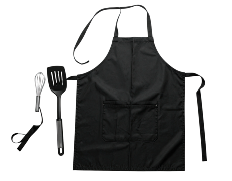 Black apron and cooking utensils - Powered by Adobe