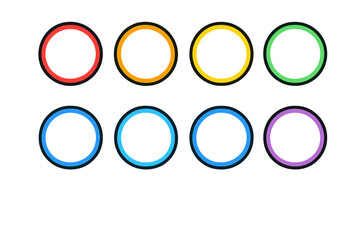 Brightly colored circles arranged in a grid for a playful and artistic design