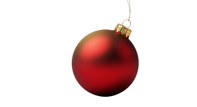 Celebrate the season with a vibrant red Christmas ornament, perfect for adding festive cheer to holiday designs and seasonal promotions with a touch of classic elegance.