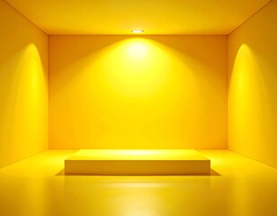 Yellow Minimalist Empty Stage.