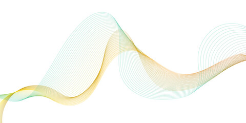 Abstract flowing wave lines in gradient colors of soft blue and golden yellow on a white background,
smooth curves creating a sense of motion and harmony, minimalistic modern design,
elegant and airy,