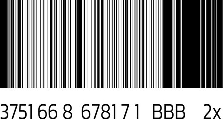 Barcode isolated. Code stripes sticker, Barcode labels. Simple fake bar code, Bar code for web design, Barcode product distribution icon