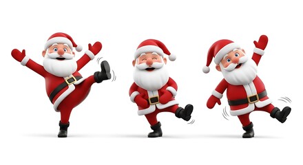 Cartoon santa claus dancing