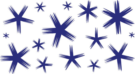 Abstract Blue Starburst Pattern on White Background