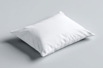 Simple and Clean White Pillow on Soft Gray Background for Design