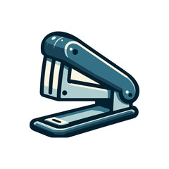 A colorful illustration of a stapler on a white background, showcasing its design and functionality