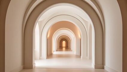 Serene Minimalist 3D Wallpaper &ndash; Modern Abstract Calm Interior Background