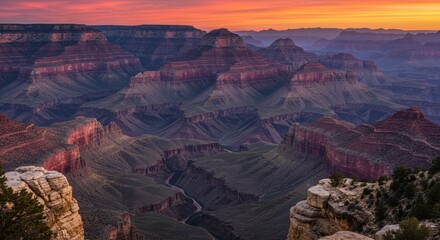 Grand canyon sunrise view