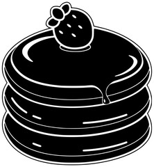 dessert illustration food silhouette meal logo delicious icon breakfast outline pancakes snack sweet pancake homemade plate morning fresh tasty shape golden vector graphic background
