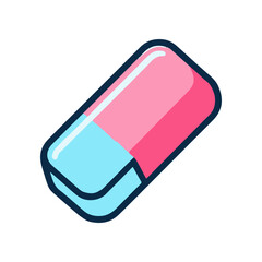 Colorful eraser on a clean background, showcasing its design and usability for students