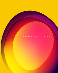Obraz na płótnie Canvas Abstract concentric circles. Vibrant yellow, orange, red, purple hues blend smoothly. Modern background design element.