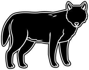 wolf illustration animal silhouette wildlife logo nature icon wild outline forest cartoon cute bear mammal predator collection art white shape adults vector graphic background