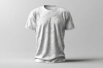 Stylish Marble Pattern T-Shirt Mockup on Minimalist Background