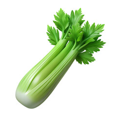 Fototapeta premium Fresh green celery stalks with leafy tops vibrant healthy vegetable food asset