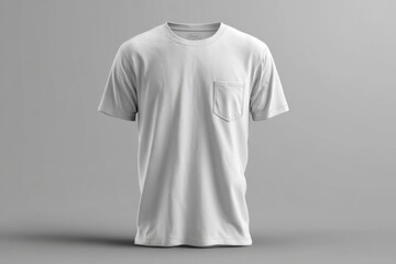 Plain White T-Shirt on Neutral Background for Fashion Mockup
