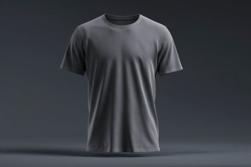 Minimalist Gray T-Shirt on Dark Background for Fashion Photography