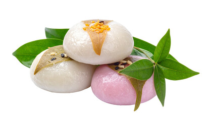 Traditional Korean Songpyeon Rice Cakes; Sweetness of Korean Holidays isolated on solid white background in Png